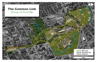 A greenway in the heart of the city.