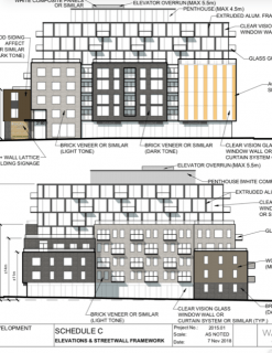 An 8-storey + penthouse "Pizza with the works" development will go to public hearing on Tuesday May 21, 6pm. 6 to 8 historic buildings on the western edge of the North Common will be demolished.